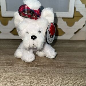 NWT Keel Toys Pipp the Bear Plush Stuffed Scottie dog  6"Tartan plaid Hat